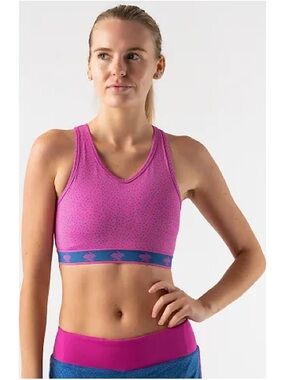 Rabbit Women's Pink Sports Bra - Racerback Support